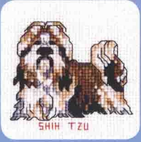 Схема вышивания крестом - Ши Тцу