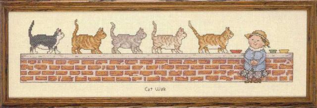 Схема вышивания крестом - Кошки на прогулке