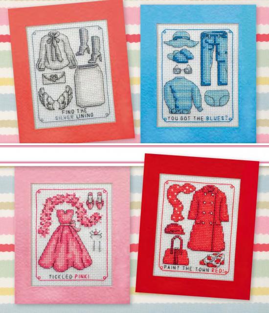 Схема вышивания крестом - Серия открыток "Одежда"