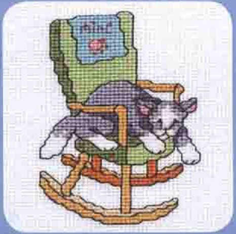 Схема вышивания крестом - Кошка