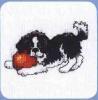 Схема вышивания крестом - Собака с мячом
