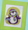 Схема вышивания крестом - Открытка новогодняя "Пингвинчик"