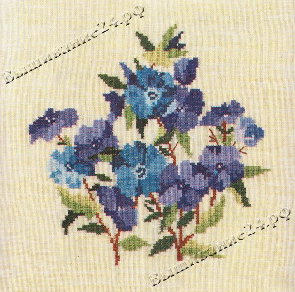 Схема вышивания крестом - Флокс, цветы