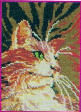 Схема вышивания бисером - Рыжий кот