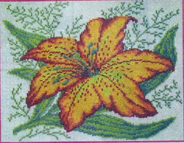 Схема вышивания бисером - Тигровая лилия