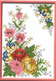 Схема вышивания крестом - Цветы